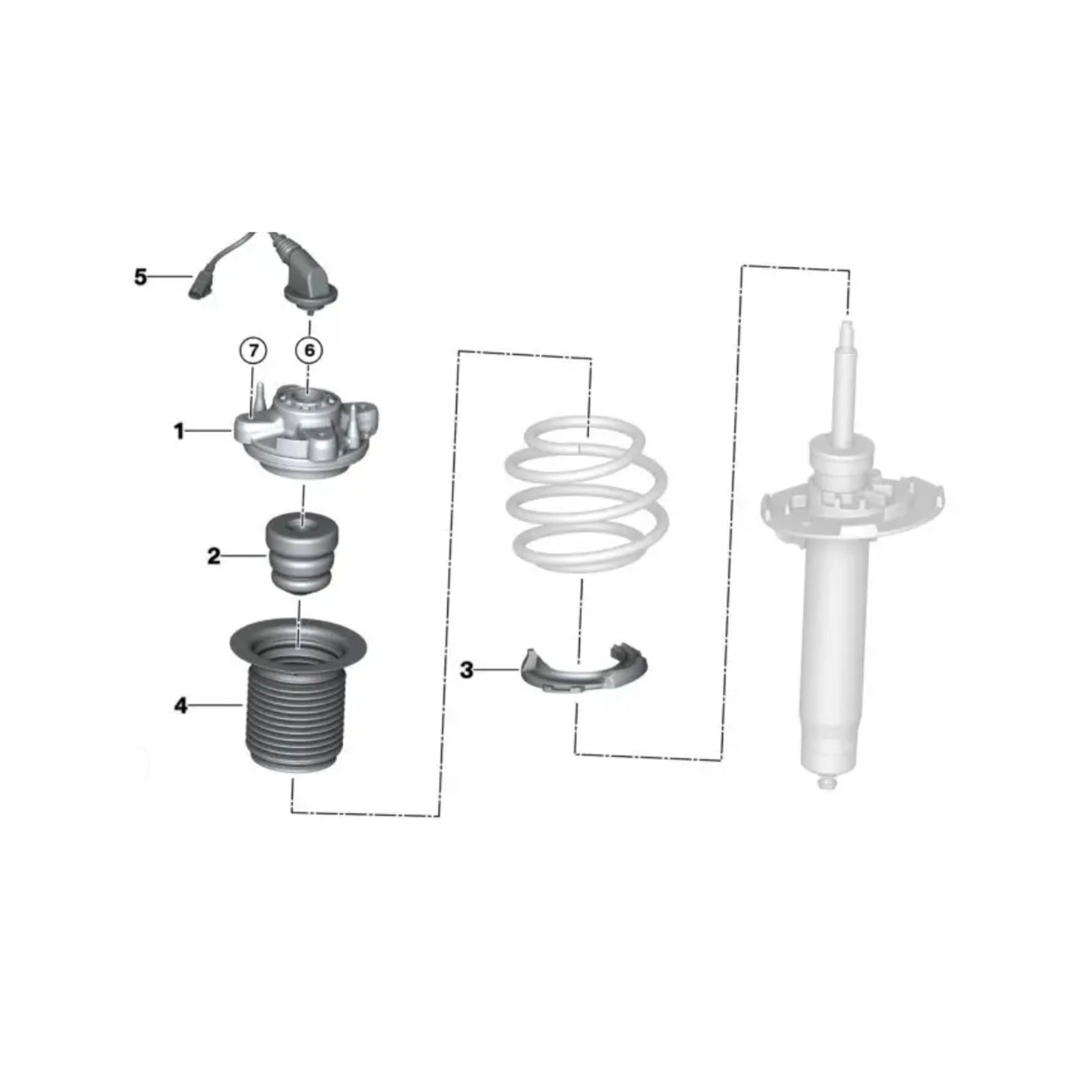 Genuine BMW G82 M4 Coupe OEM Front Bump Stop 31336895351