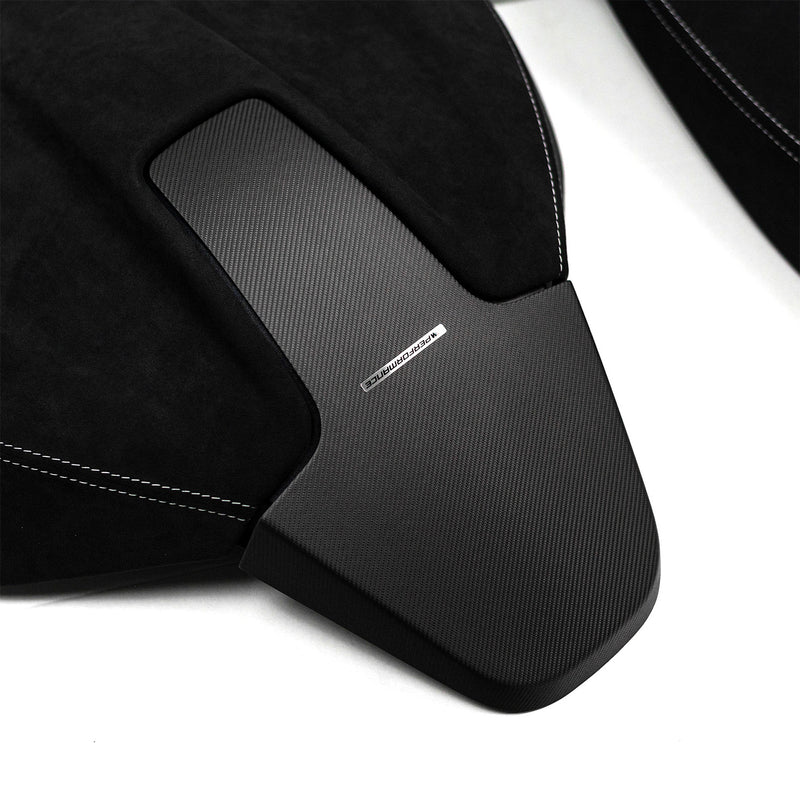Genuine BMW G Series Seat Backs In Carbon Fibre & Alcantara - G80 G81 M3, F97 X3M, F98 X4M & F91 M8 Gran Coupe