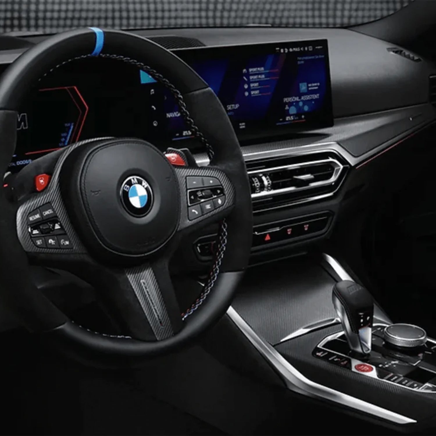 Genuine BMW M Performance G Series LCI Interior Trim Kit In Carbon Fibre & Alcantara (For Vehicles w/ Big Display)