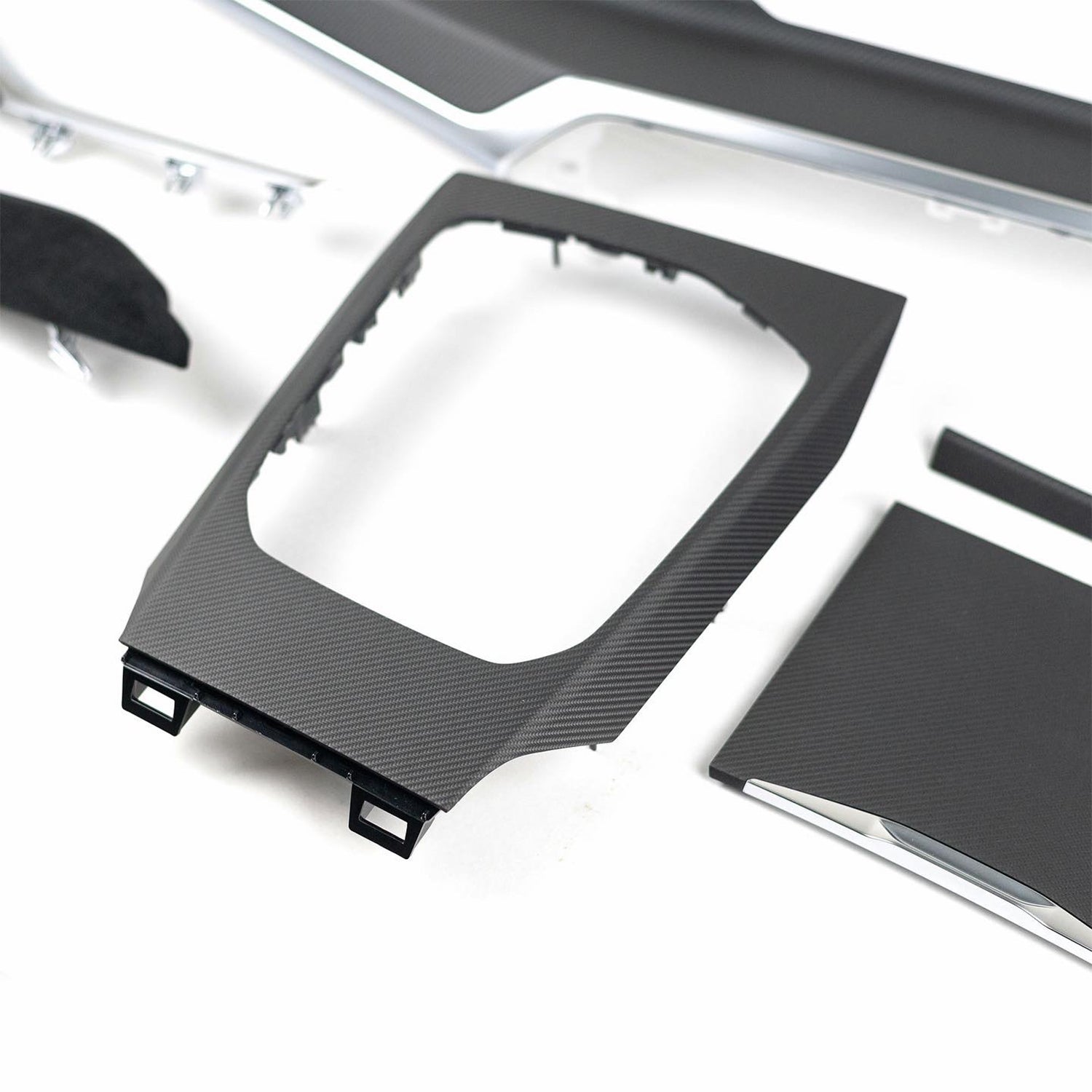 Genuine BMW M Performance G Series LCI Interior Trim Kit In Carbon Fibre & Alcantara (For Vehicles w/ Big Display)