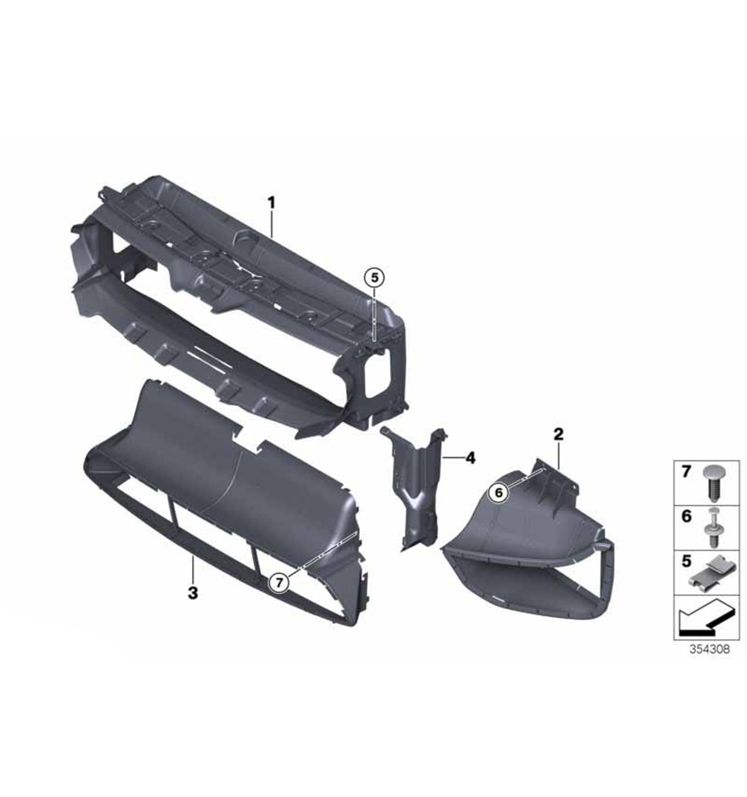 Genuine BMW OEM Front Right Radiator Duct For BMW F80 M3 & F82/F83 M4 51748054266