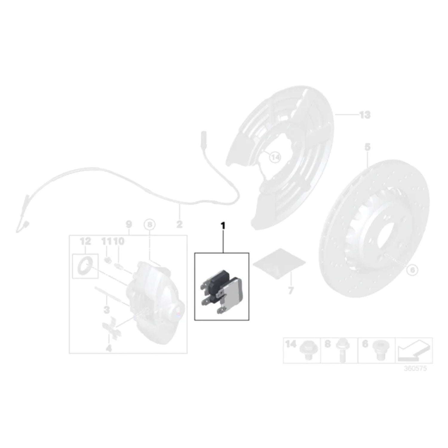 Genuine BMW OEM Rear Brake Pads For F80 M3, F82 M4 & F87 M2 34218099354