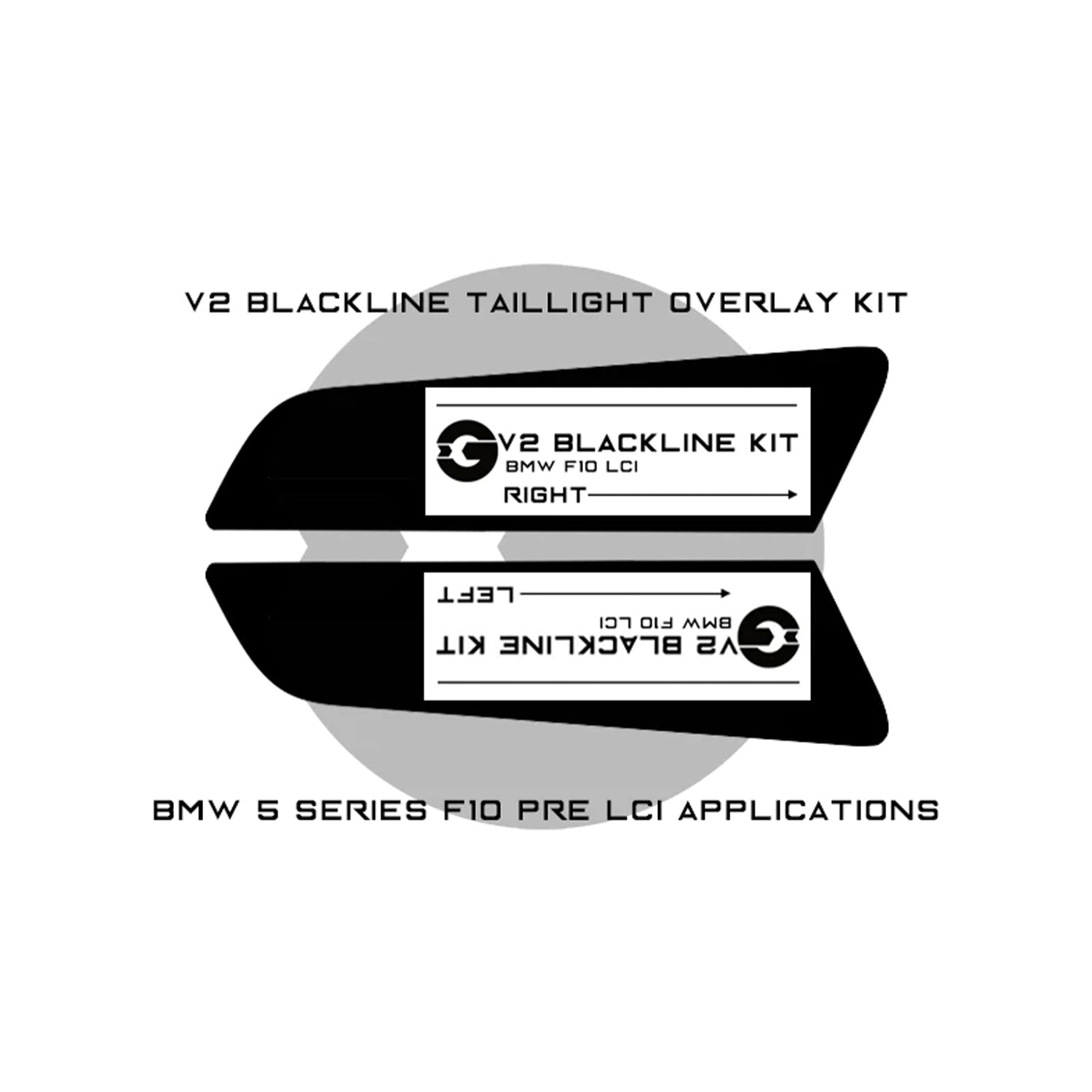 GoldenWrench BMW F10 M5 F10 5 Series Taillight Overlay Kit Pre-LCI