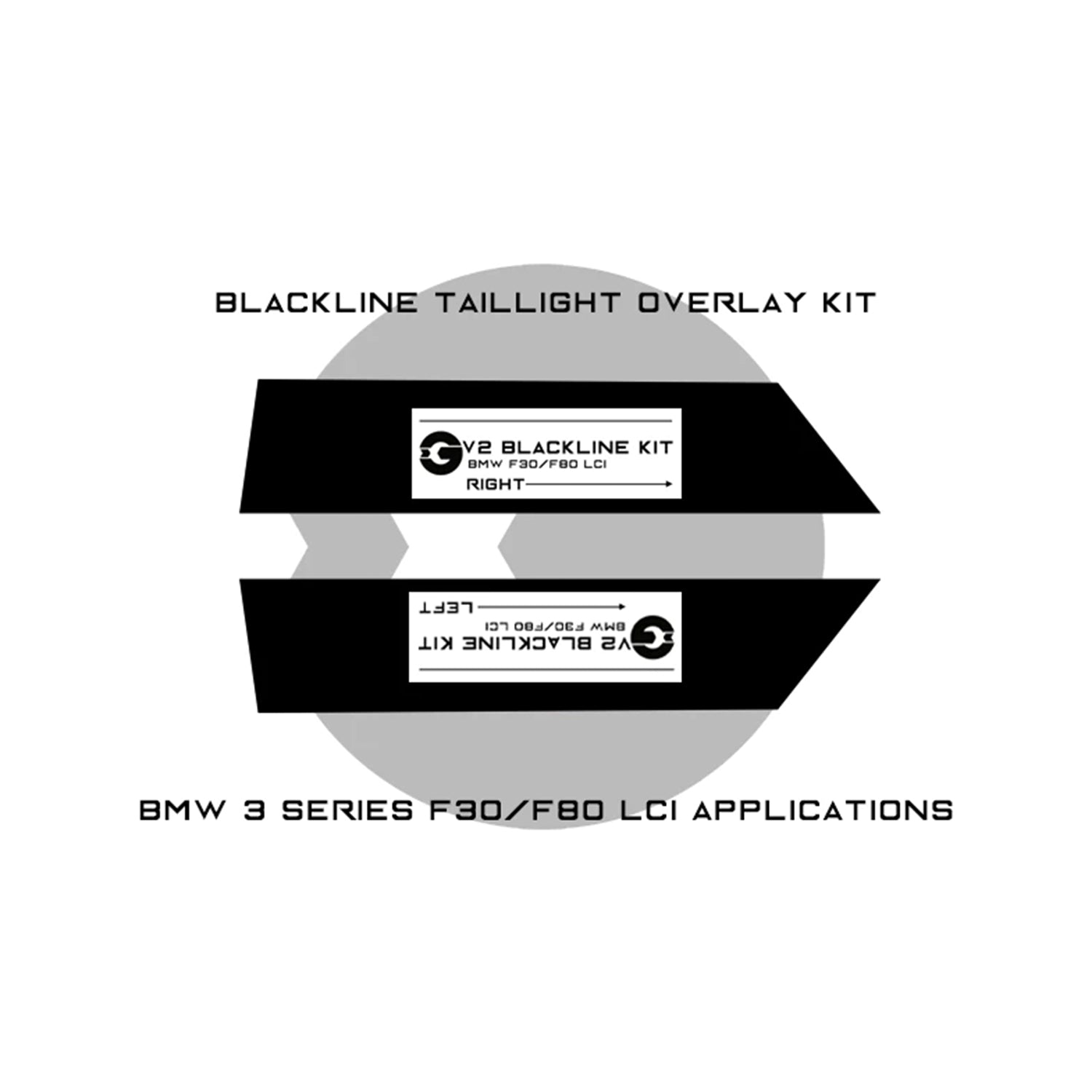 GoldenWrench BMW F80 M3 F30 3 Series Pre-LCI Taillight Overlay Kit