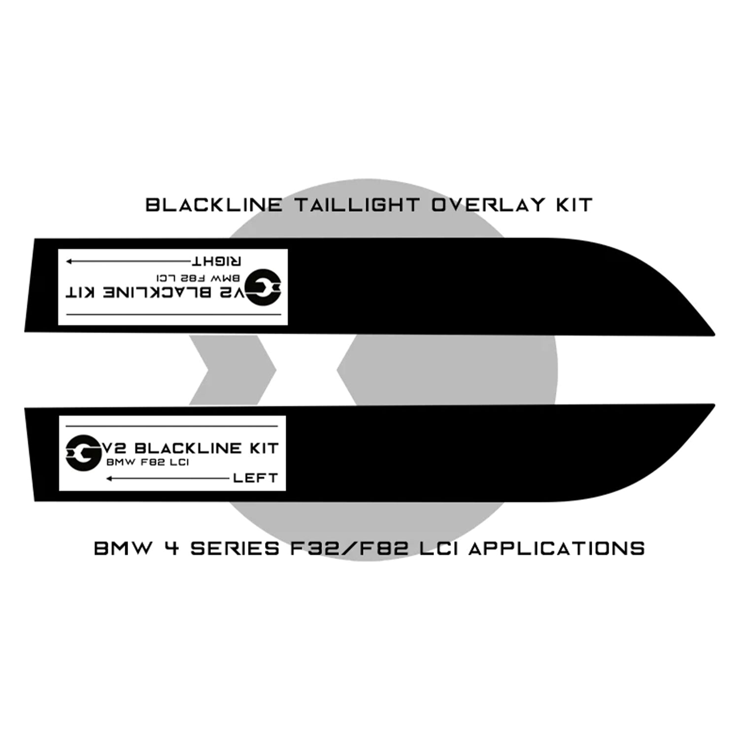 GoldenWrench BMW F82 M4 F32 4 Series Taillight Overlay Kit LCI