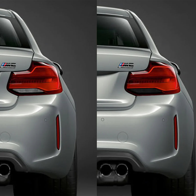 GoldenWrench BMW F87 M2 F22 2 Series LCI Taillight Overlay Kit Before & After