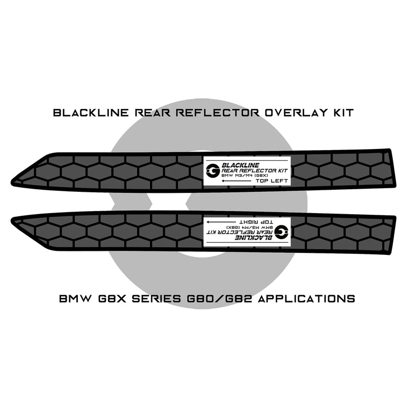 GoldenWrench Supply BMW G80 M3 G82 M4 BLACKLINE Rear Reflector Overlay Kit