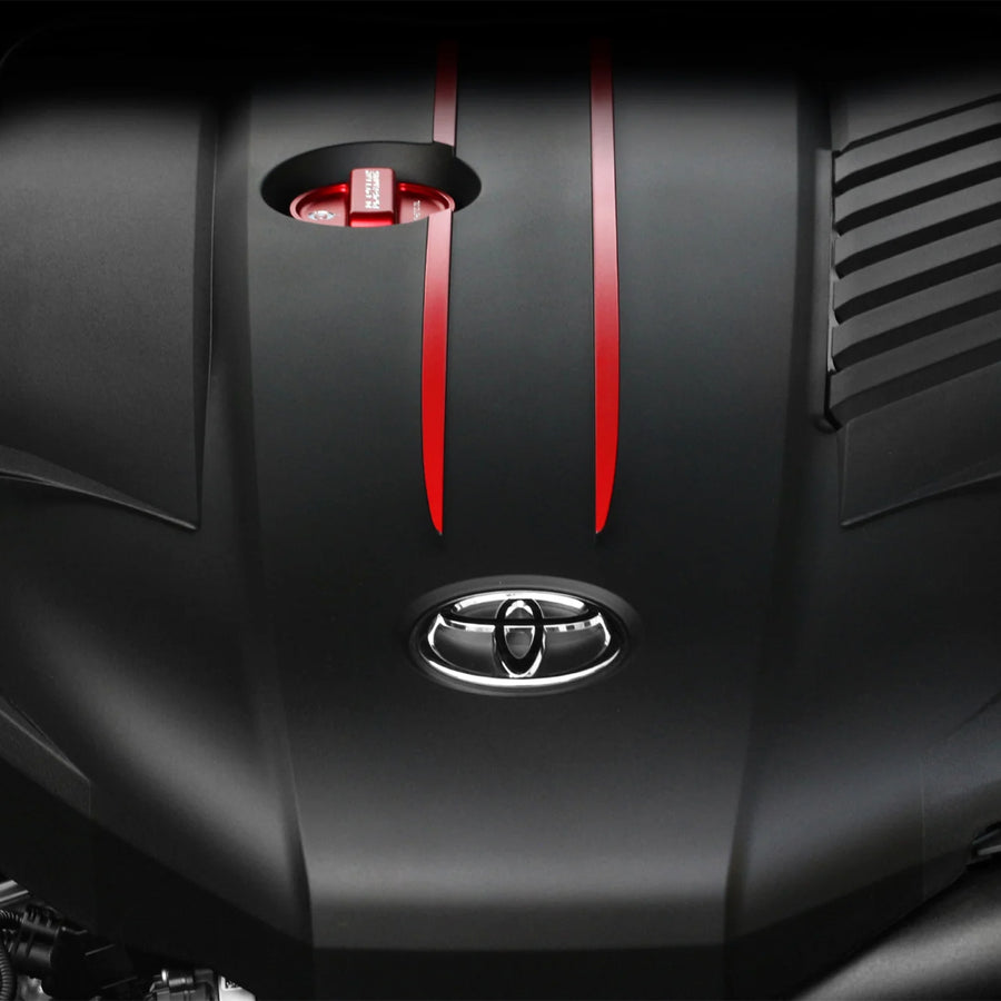 GoldenWrench Supply Toyota GR Supra A90 BLACKLINE Oil Cap Cover In Red