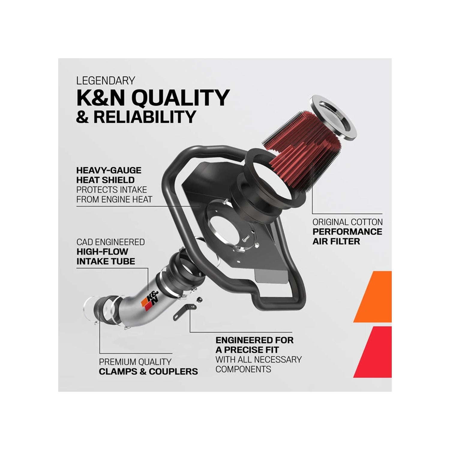 K&N BMW N55 Performance Air Intake System For BMW 335i & 435i