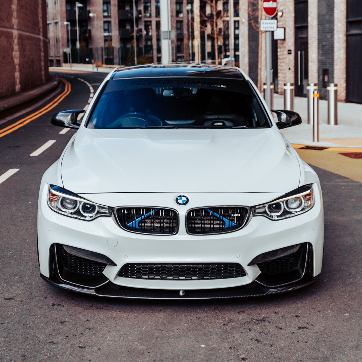 MHC+ BMW F80 M3 F82 M4 Performance Style Front Splitter In Gloss Carbon Fibre Pre-Preg