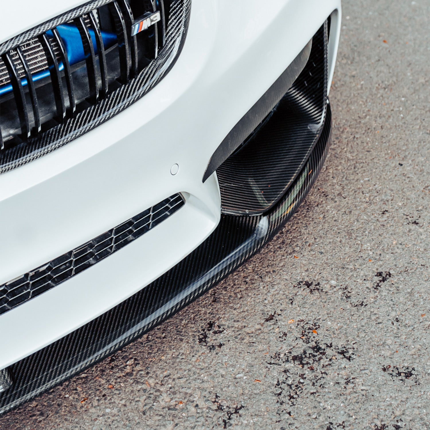 MHC+ BMW F80 M3 F82 M4 Performance Style Front Splitter In Gloss Carbon Fibre Pre-Preg