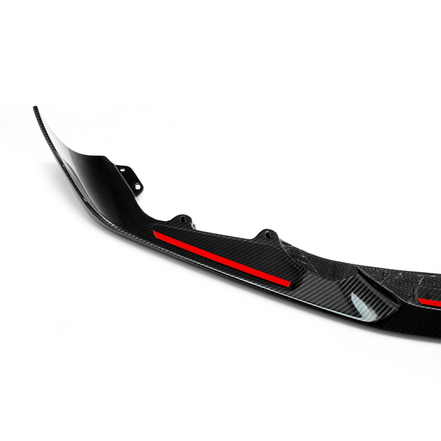 MHC+ BMW F87 M2 Competition Performance Style Front Splitter In Gloss Pre Preg Carbon Fibre