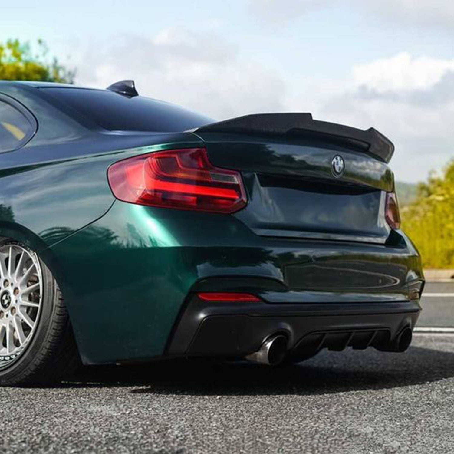 MHC+ BMW F87 M2 F22 2 Series Ducktail Rear Spoiler In Carbon Fibre