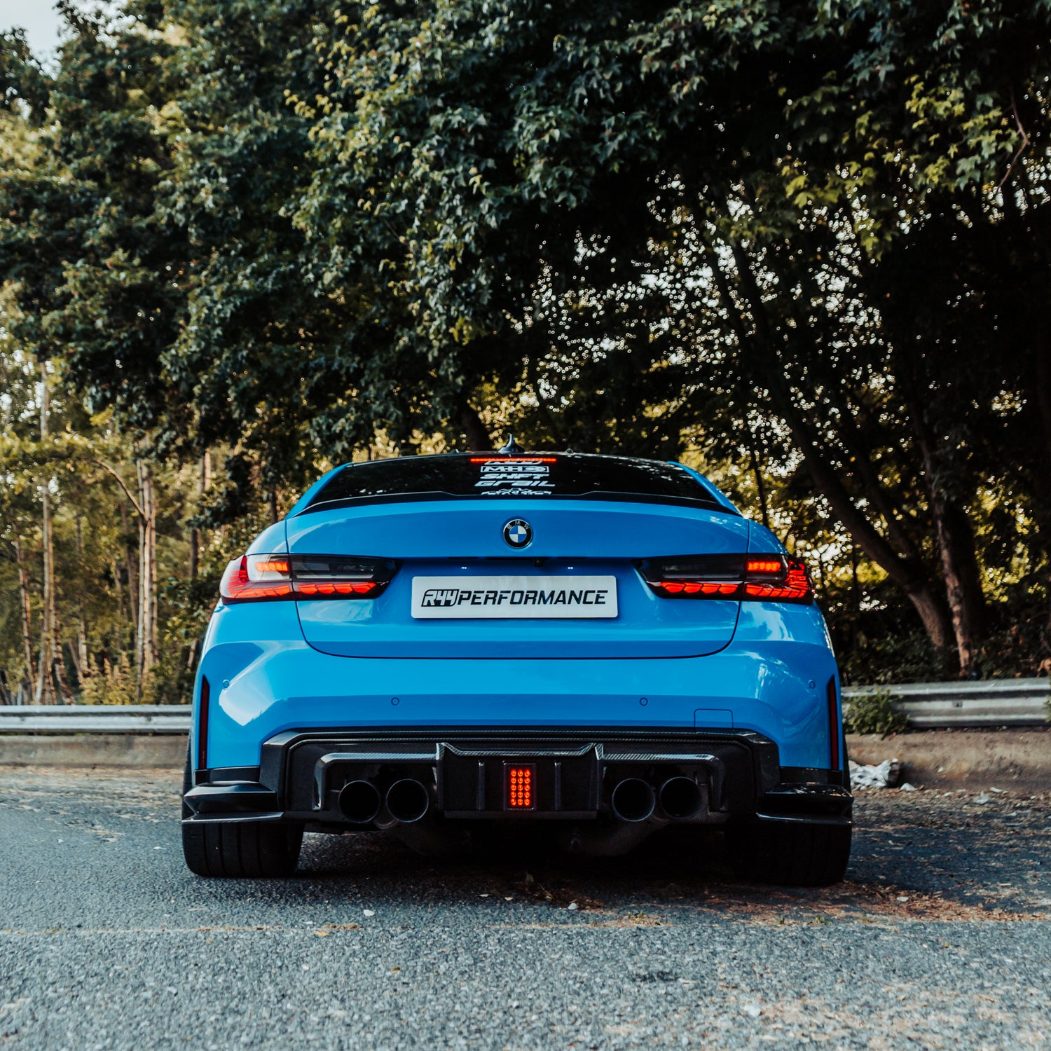 MHC+ BMW G80 M3 & G82 M4 Carbon Fibre Aggressive Rear Diffuser & Splitter Kit