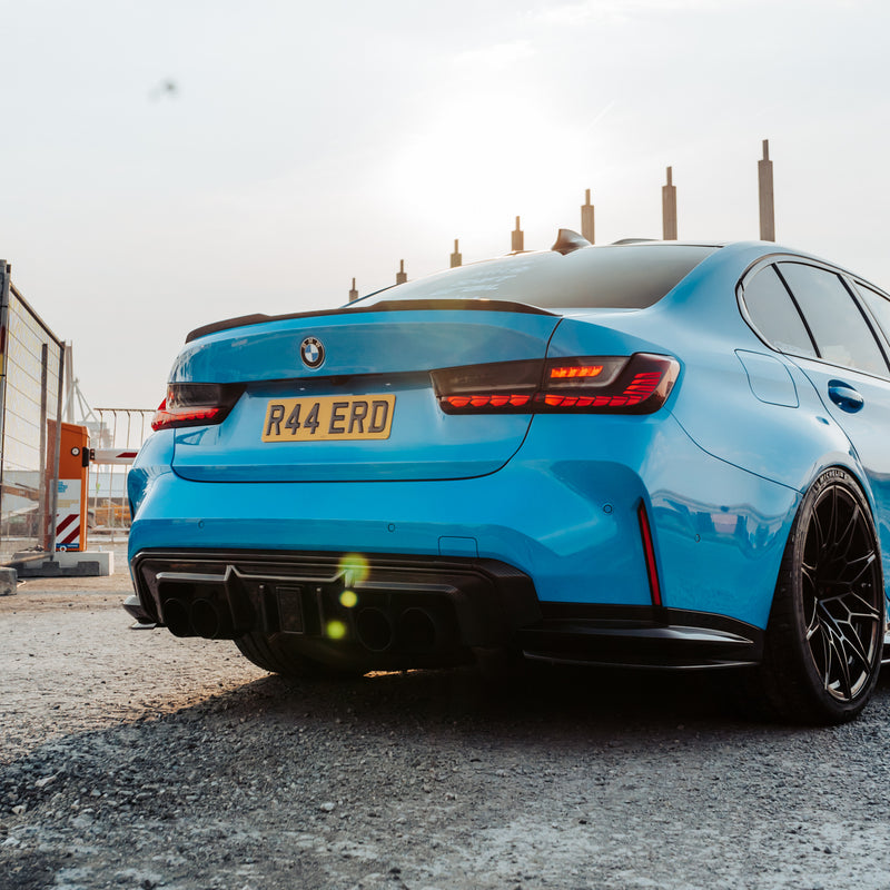 MHC+ BMW G80 M3 & G82 M4 Carbon Fibre Aggressive Rear Diffuser & Splitter Kit