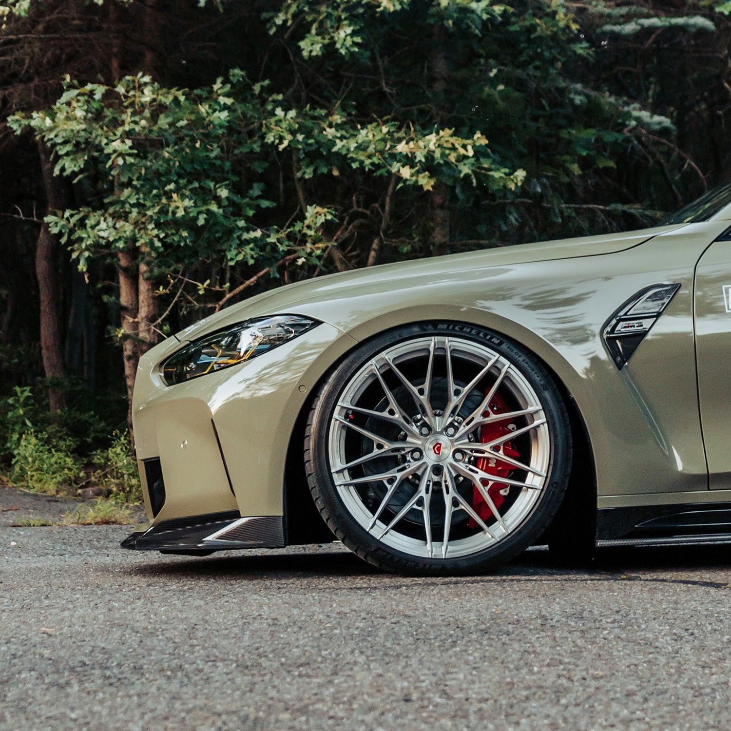 MHC+ BMW G80 G81 M3 G82 G83 M4 SP2 Carbon Fibre Front Splitter - Distributed By R44 Performance