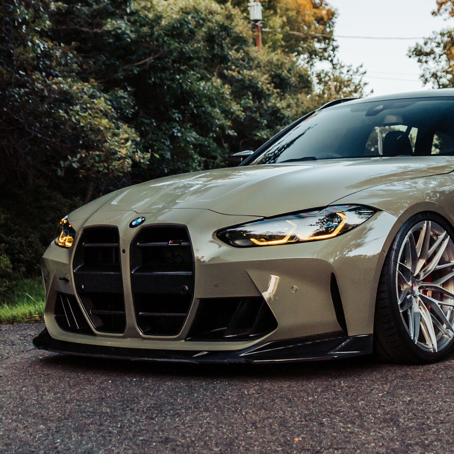 MHC+ BMW G80 G81 M3 G82 G83 M4 SP2 Carbon Fibre Front Splitter - Distributed By R44 Performance