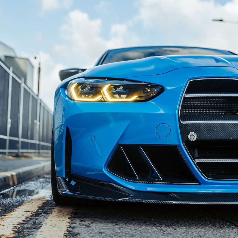 MHC+ BMW G80 G81 M3 G82 G83 M4 SP2 Carbon Fibre Front Splitter - Distributed By R44 Performance