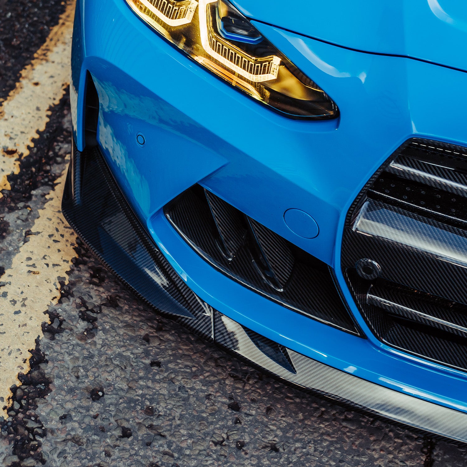 MHC+ BMW G80 G81 M3 G82 G83 M4 SP2 Carbon Fibre Front Splitter - Distributed By R44 Performance