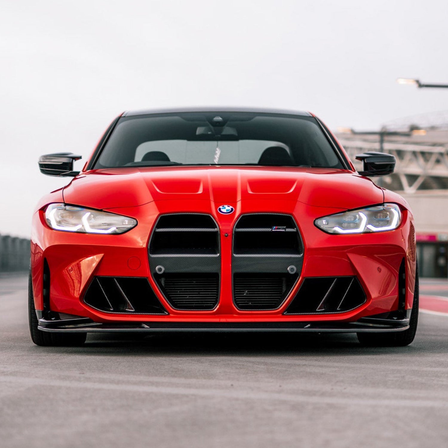 MHC+ BMW G80 G81 M3 & G82 G83 M4 Twin Fin Front Air Ducts In Gloss Pre Preg Carbon Fibre