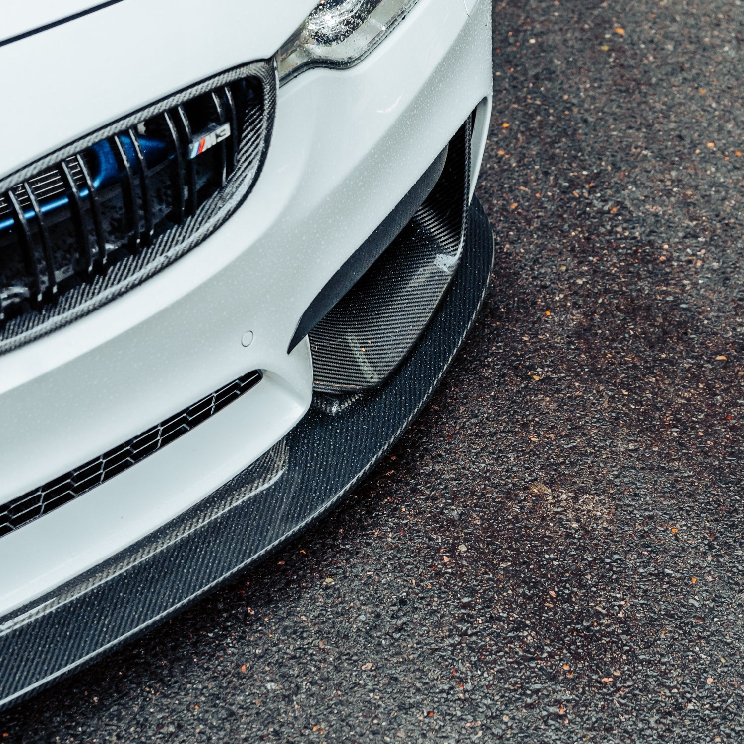 MHC+ BMW F80 M3 F82 M4 GT Style Front Splitter In Gloss Pre Preg Carbon Fibre