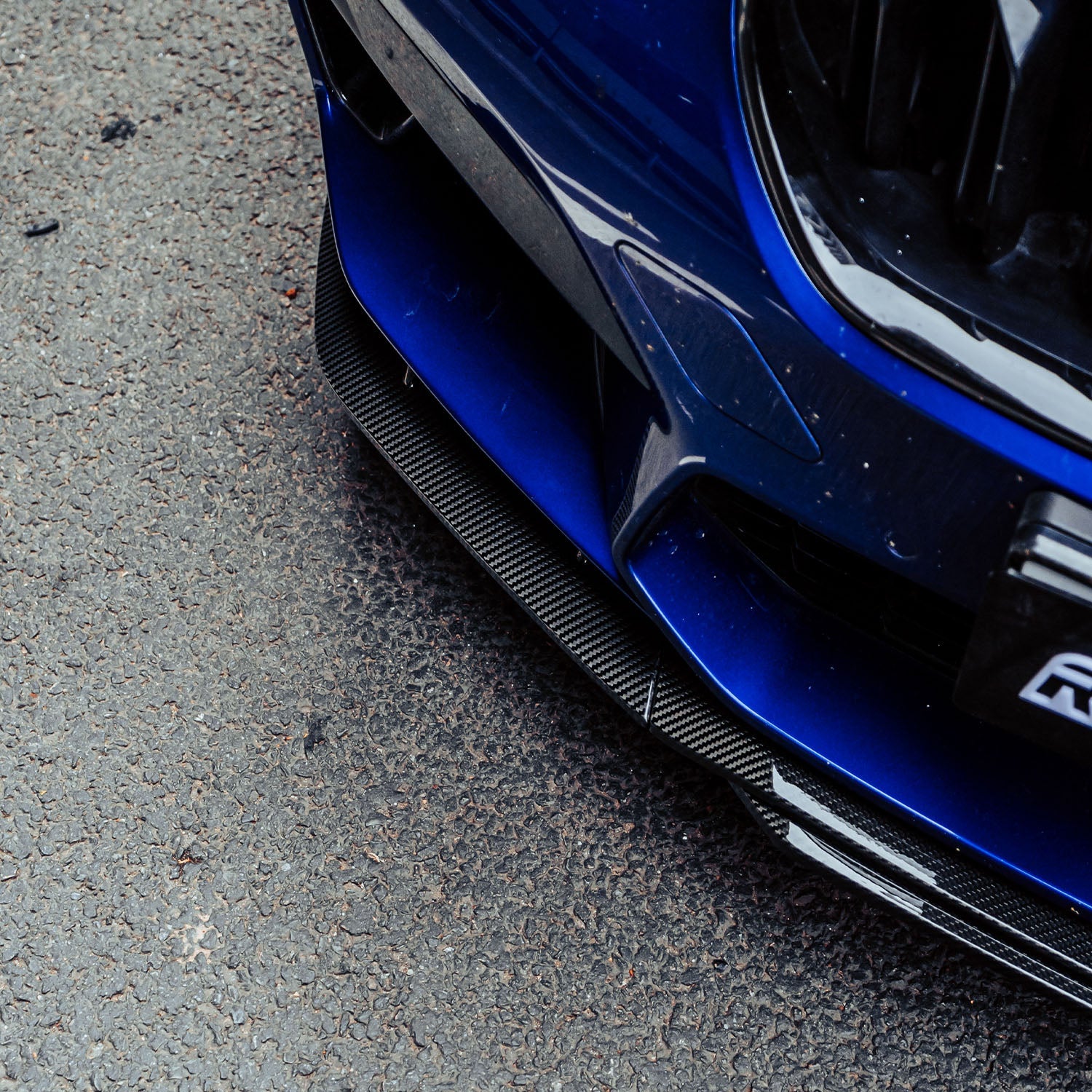 MHC+ BMW F90 M5 LCI Low Line Carbon Fibre Front Splitter Fitted