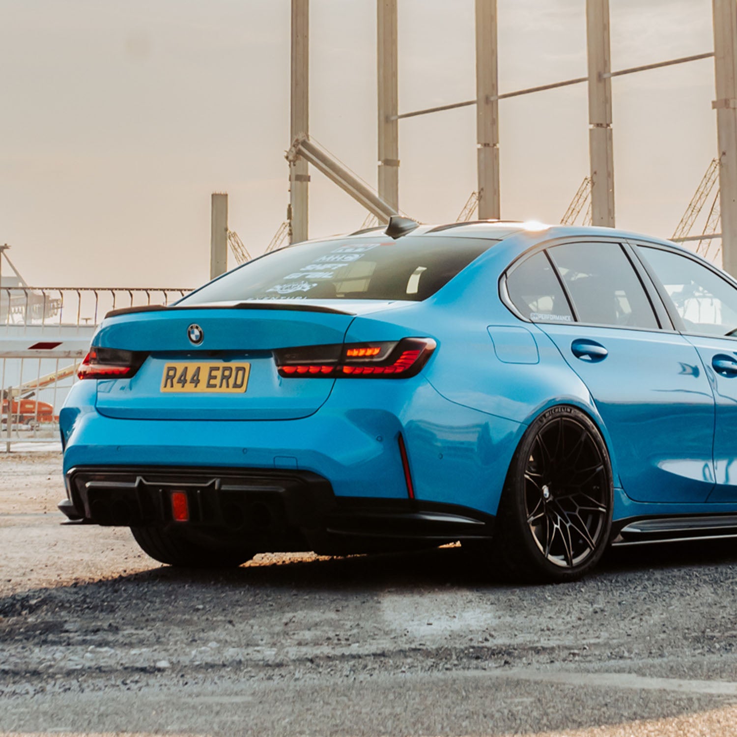 MHC+ BMW G80 M3 Rear Side Splitters In Gloss Carbon Fibre