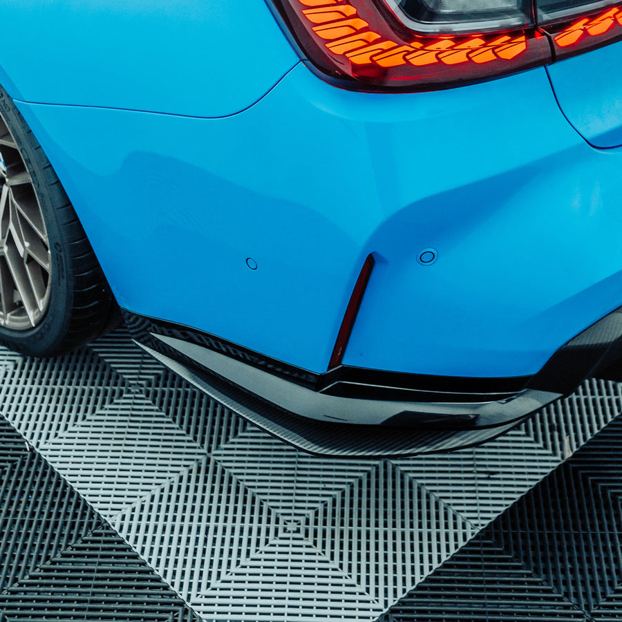 MHC+ BMW G80 M3 Rear Side Splitters In Gloss Carbon Fibre