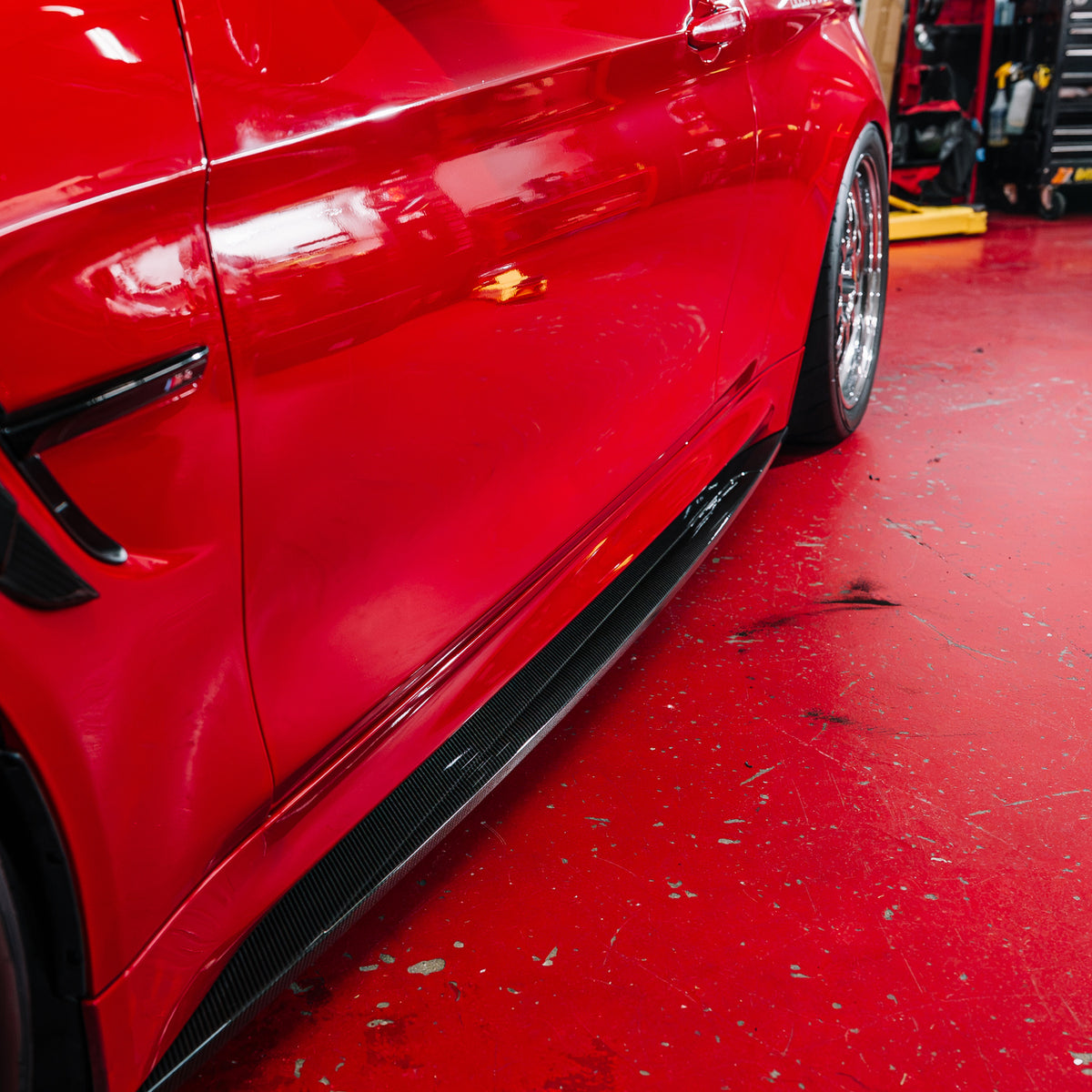 MHC+ BMW F80 M3 & F82/F83 M4 GTX Side Skirts In Pre Preg Carbon Fibre