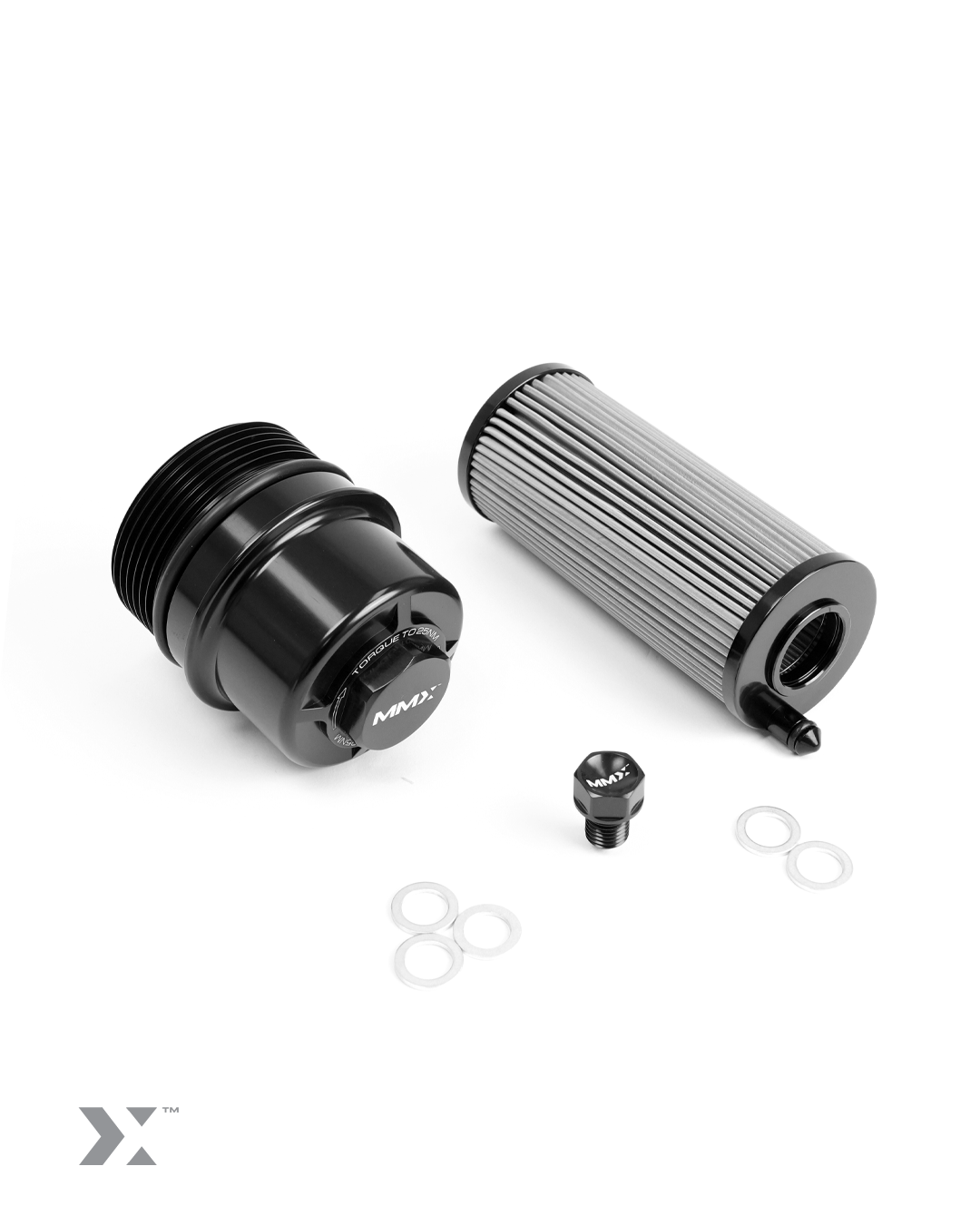 MMX BMW S58 oil change service kit with lifetime filter, billet housing and magnetic sump plug