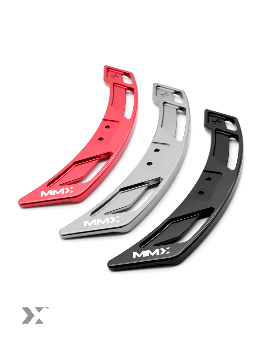 MMX BMW G Series magnetic billet gear shift paddles in titanium anodised finish