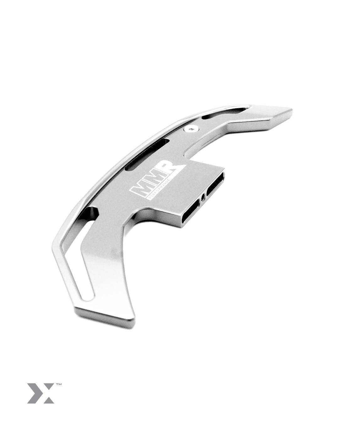 MMX billet gear shift paddles for BMW E9X M3 in titanium silver anodised finish