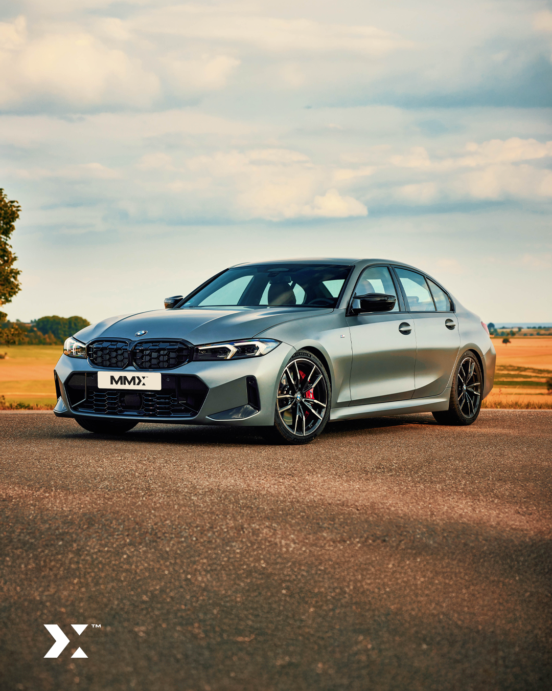 MMX metallic grey lowering springs for the BMW G20 M340i and M340d