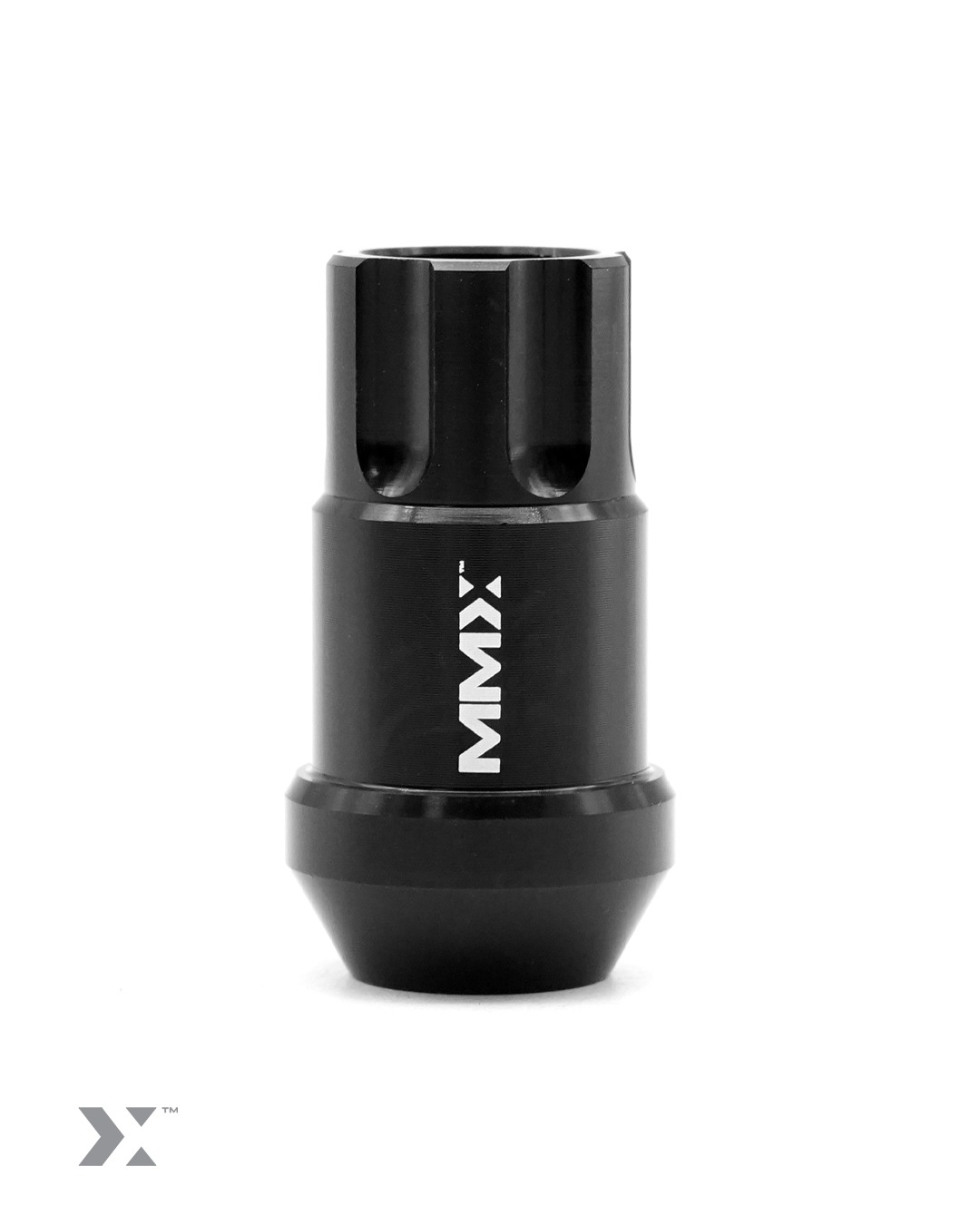 MMX locking tapered seat wheel nut kit with removal key for BMW stud conversions