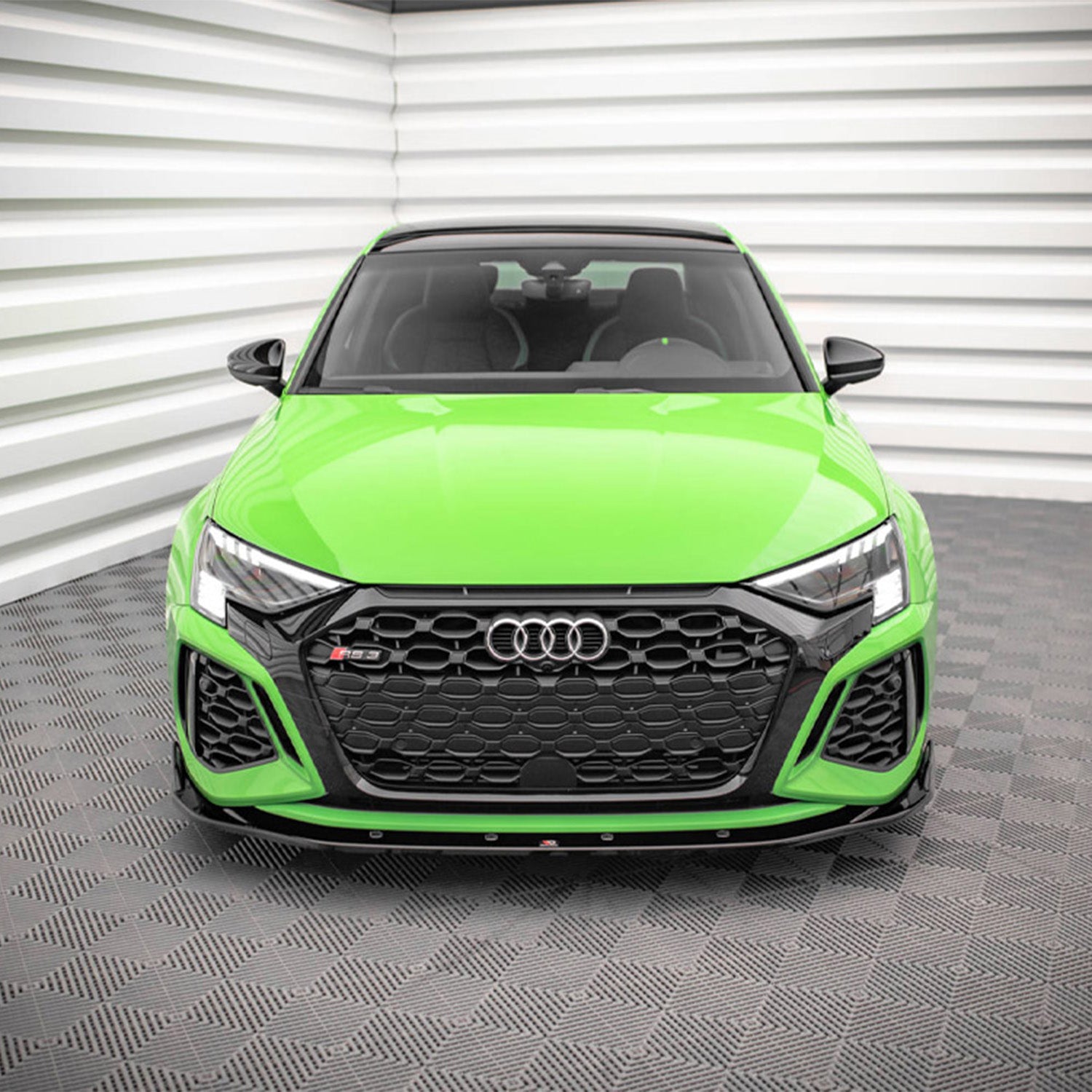 Maxton Design Audi 8Y RS3 V2 Front Splitter In Gloss Black