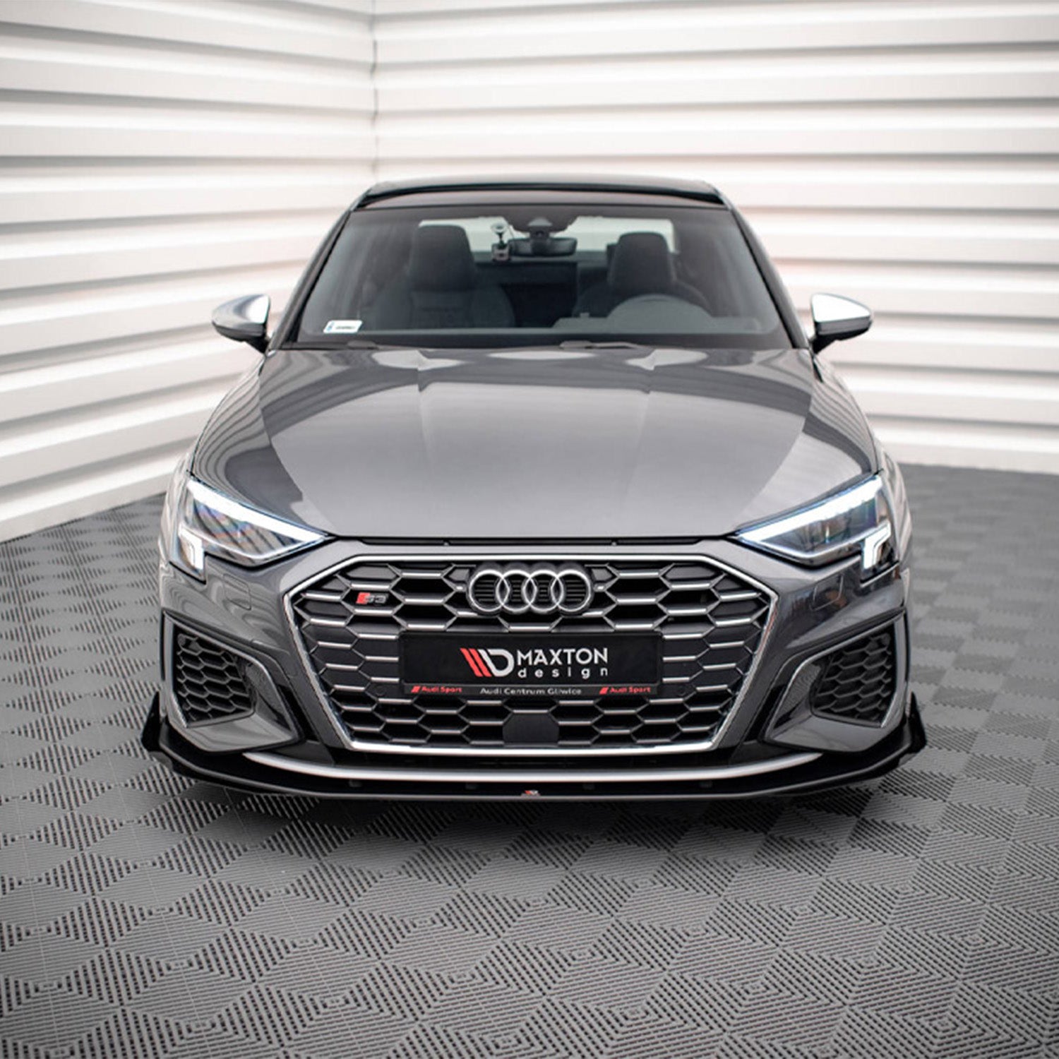 Maxton Design Audi 8Y S3 Street Pro Front Splitter + Flaps AUA38YSLINECNC-FD1B+FSF1G