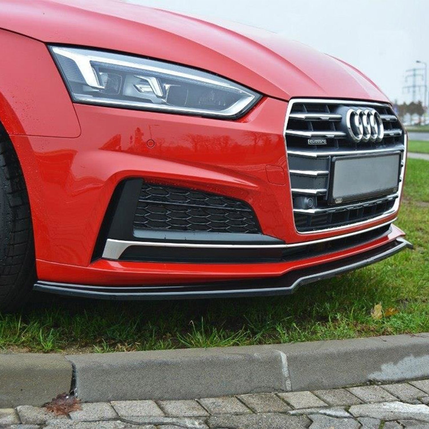 Maxton Design Audi F5 S5 Gloss Black V1 Front Splitter