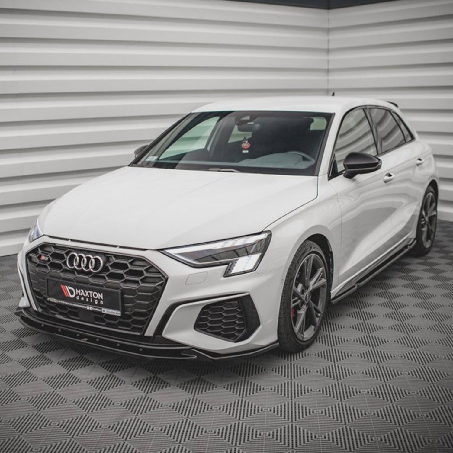 Maxton Design Audi S3 8Y Gloss Black V2 Front Splitter
