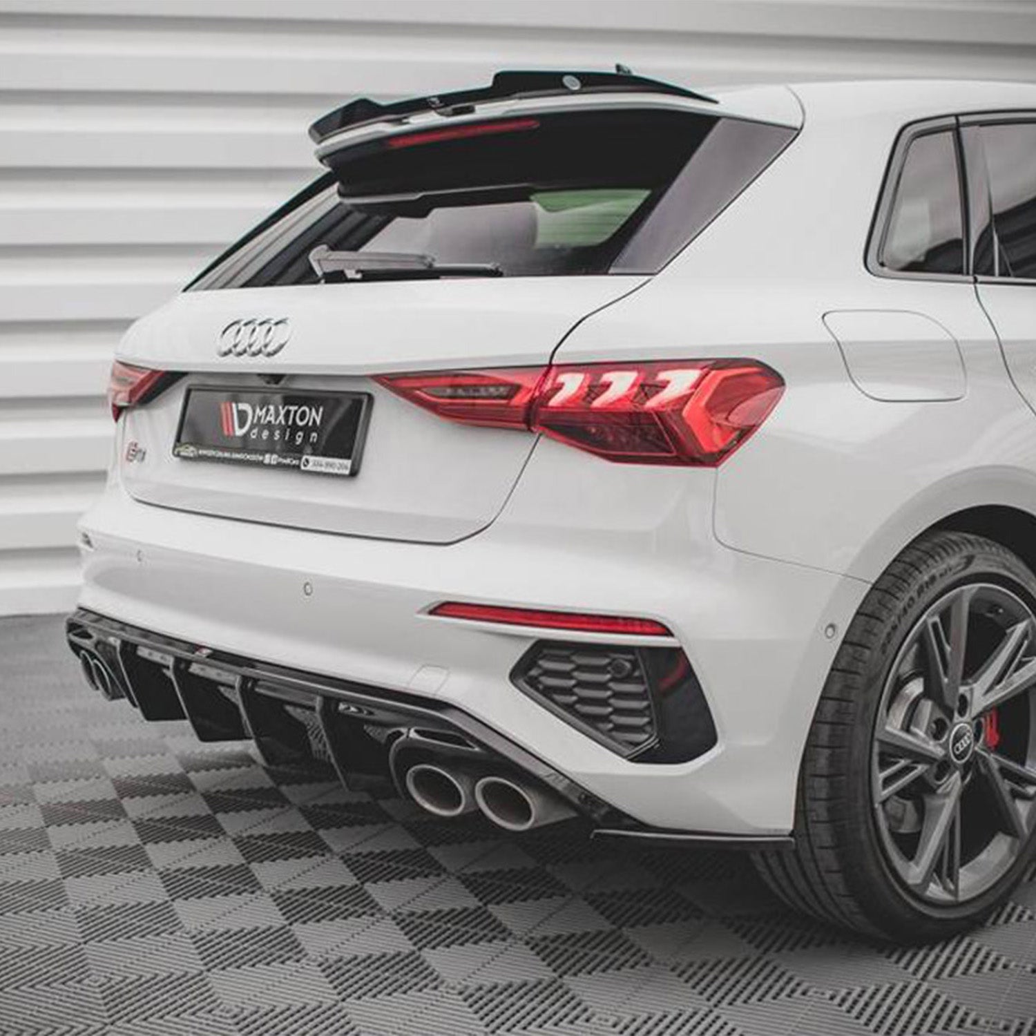 Maxton Design Audi S3 8Y Sportback Gloss Black Rear Diffuser