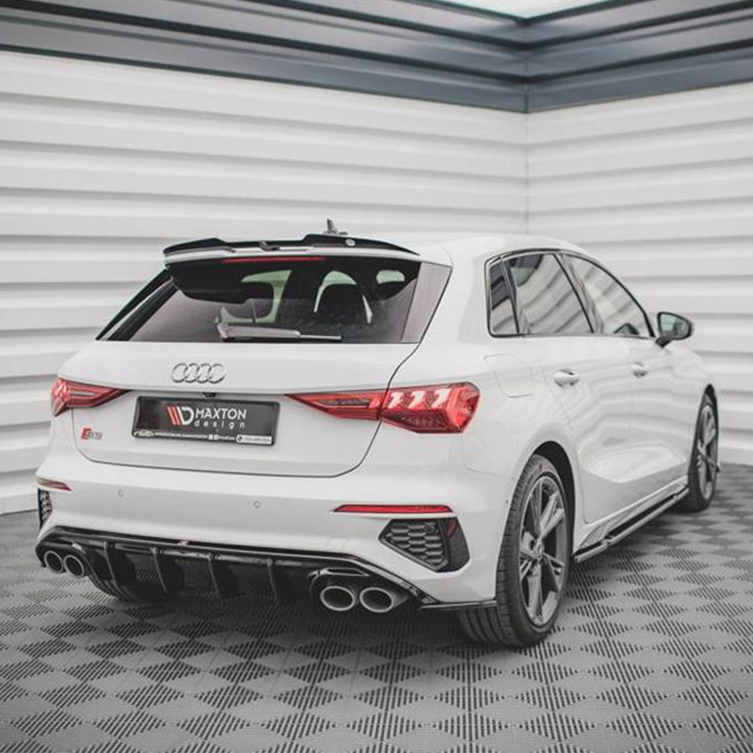 Maxton Design Audi S3 8Y Sportback Gloss Black Rear Diffuser