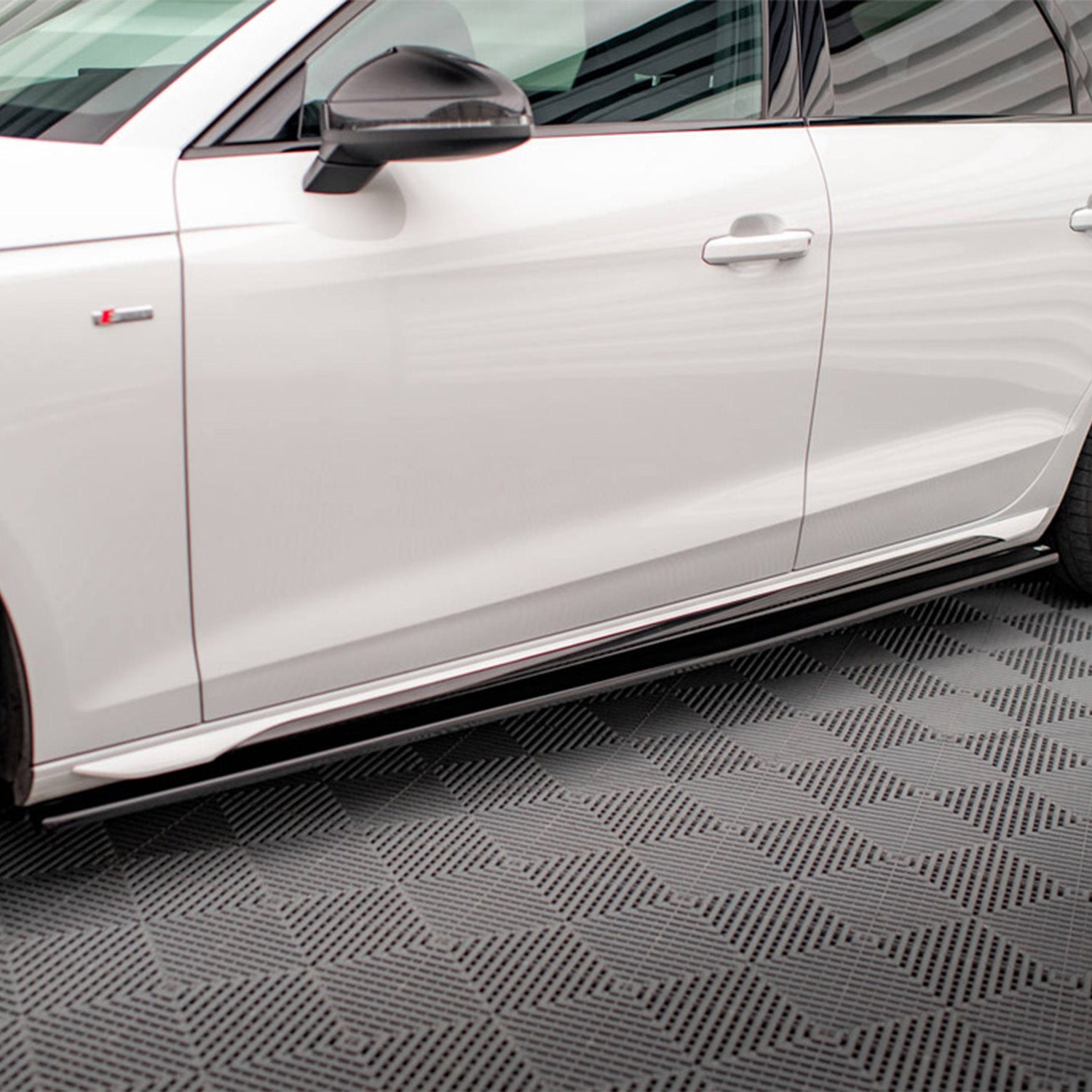Maxton Design Audi S4 B9 Side Skirts In Gloss Black