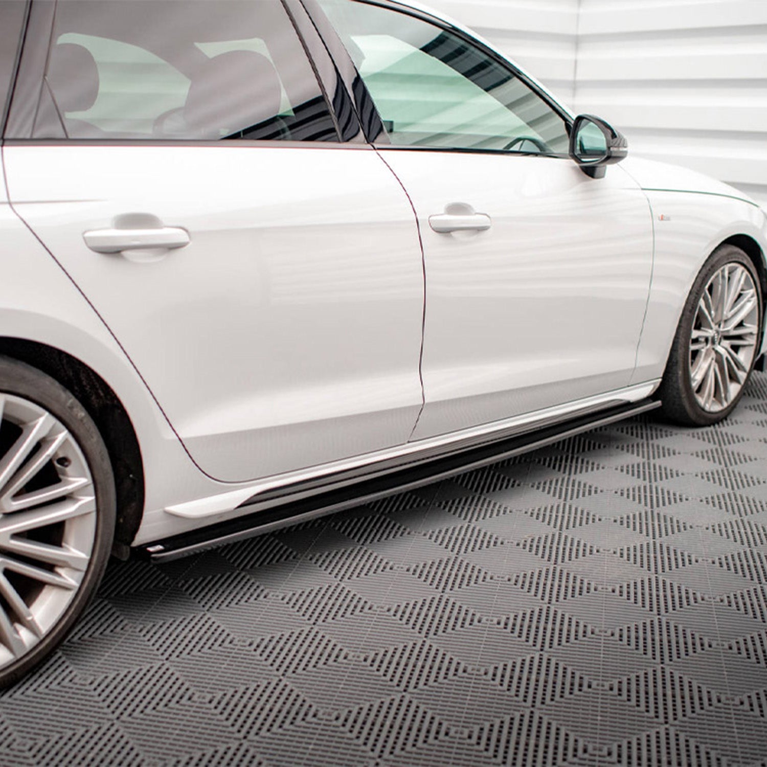 Maxton Design Audi S4 B9 Side Skirts In Gloss Black