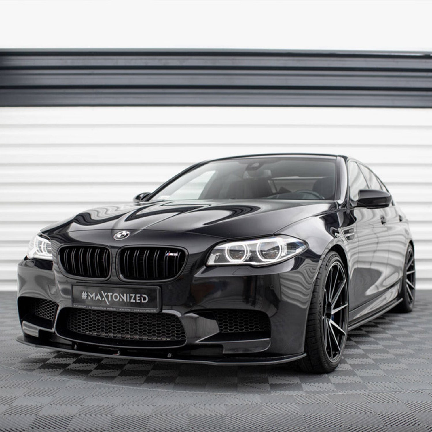 Maxton Design BMW F10 M5 V1 Gloss Black Front Splitter