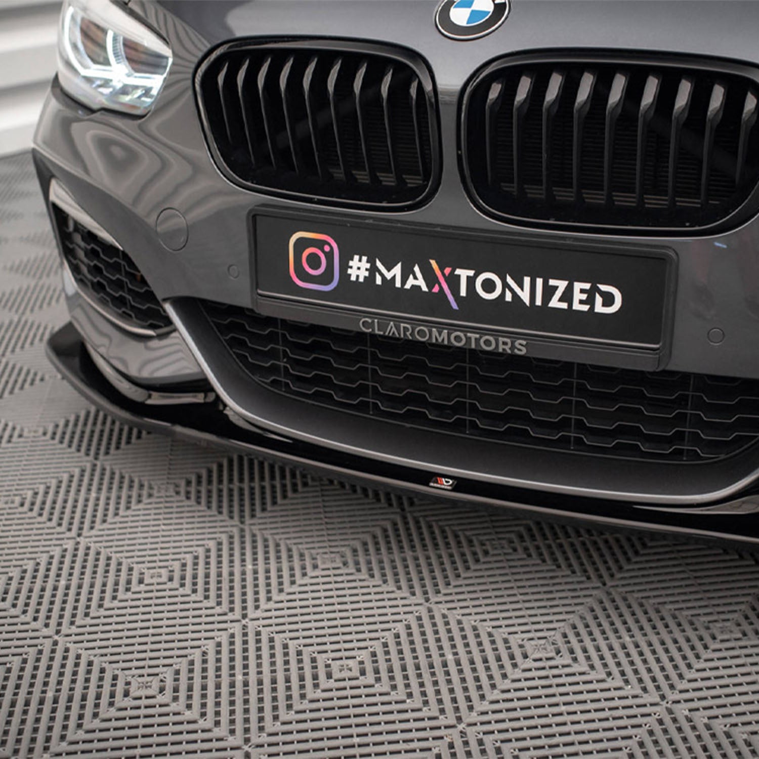 Maxton Design BMW F20 1 Series V3 Gloss Black Front Splitter M140i M135i BM-1-F20F-M-FD3G