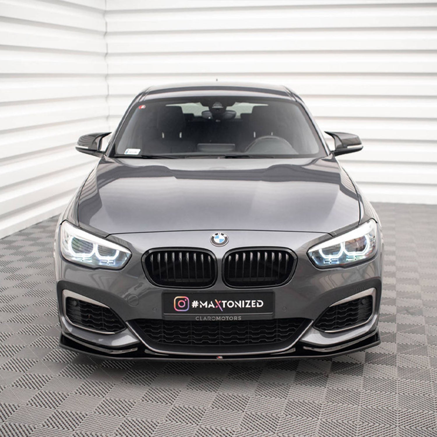Maxton Design BMW F20 1 Series V3 Gloss Black Front Splitter M140i M135i BM-1-F20F-M-FD3G