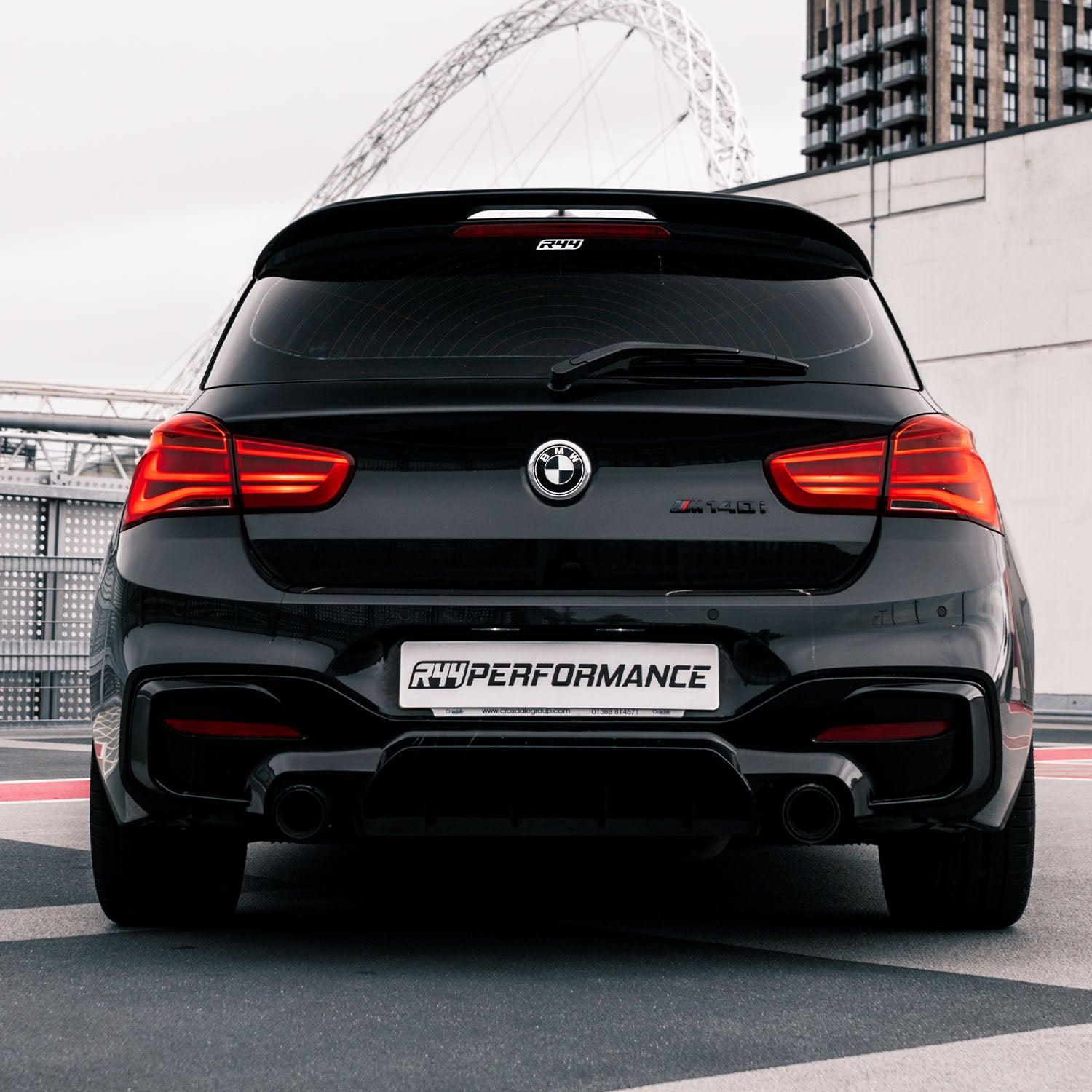 Maxton Design BMW F20 F21 M140i M135i Gloss Black Rear Diffuser