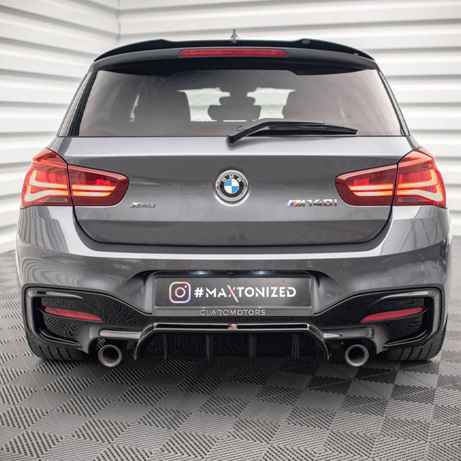 Maxton Design BMW F20 F21 M140i M135i Gloss Black Rear Diffuser