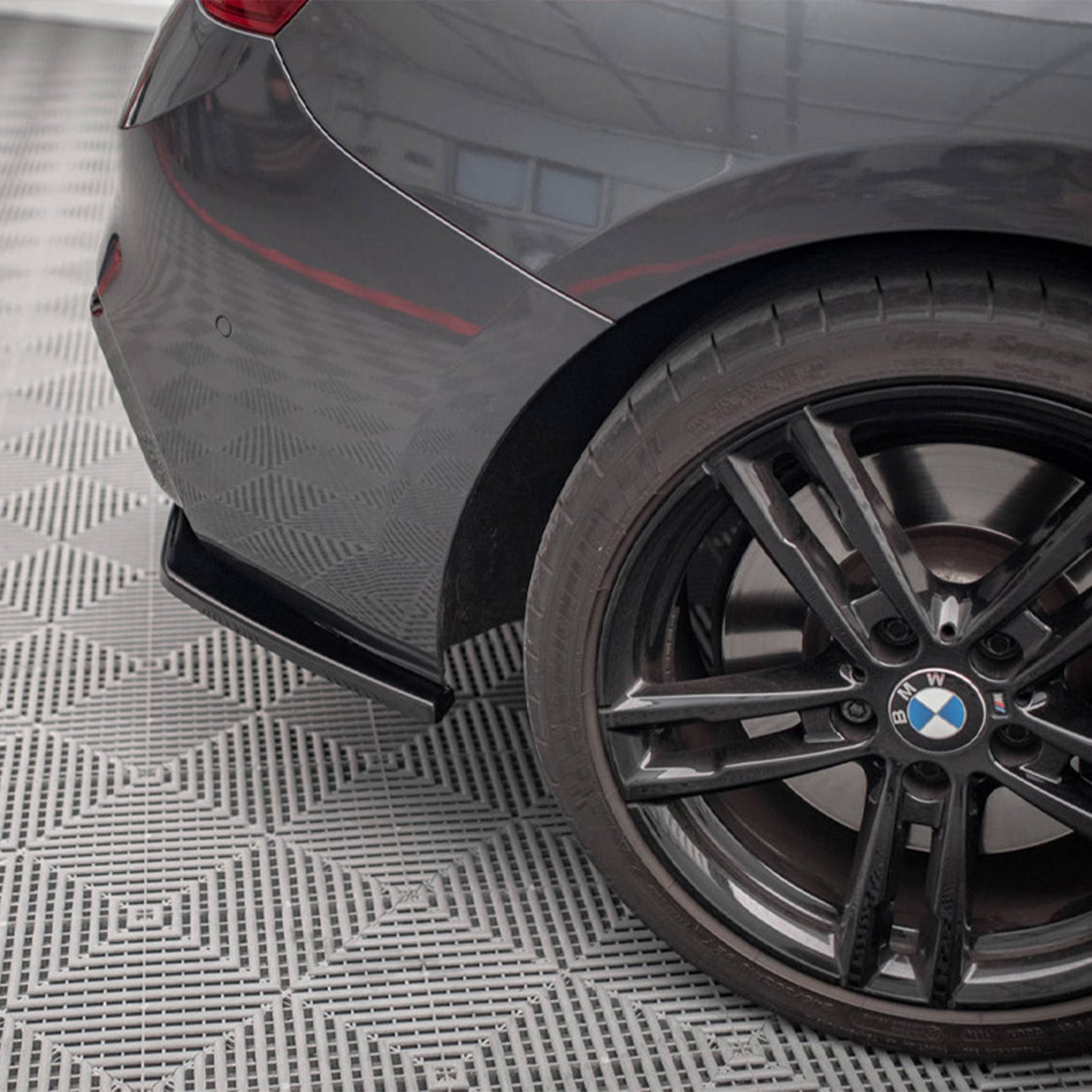 Maxton Design BMW F20 V3 Gloss Black Rear Side Splitters