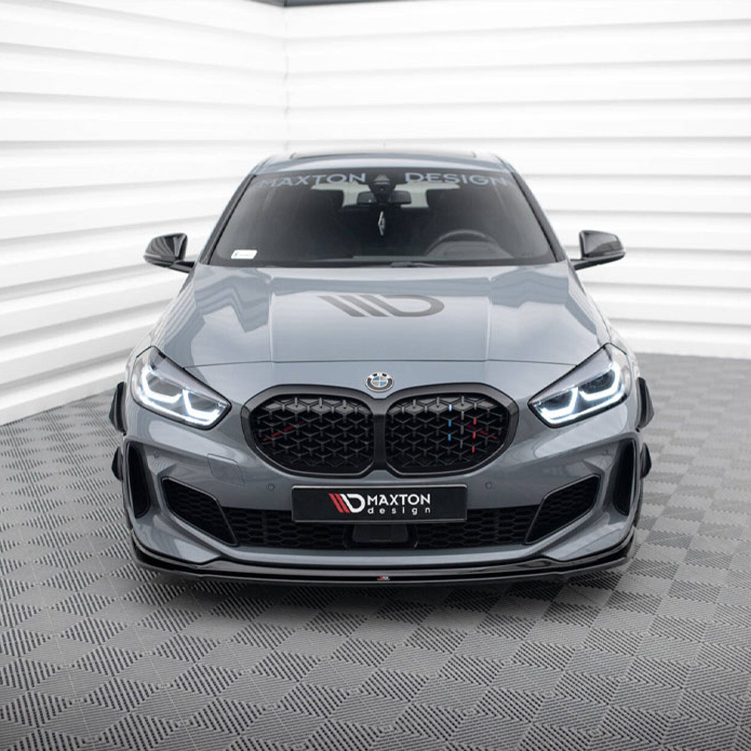Maxton Design BMW F40 M135i Gloss Black V1 Front Splitter