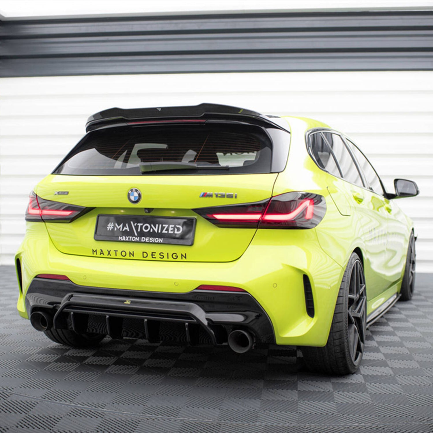 Maxton Design BMW F40 M135i V1 Gloss Black Rear Diffuser